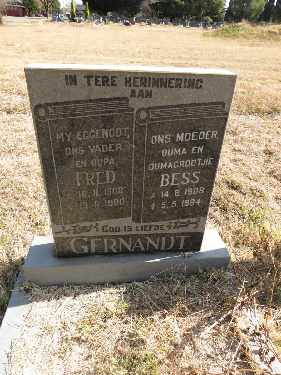 GERNANDT Fred 1908-1980 & Bess 1908-1994