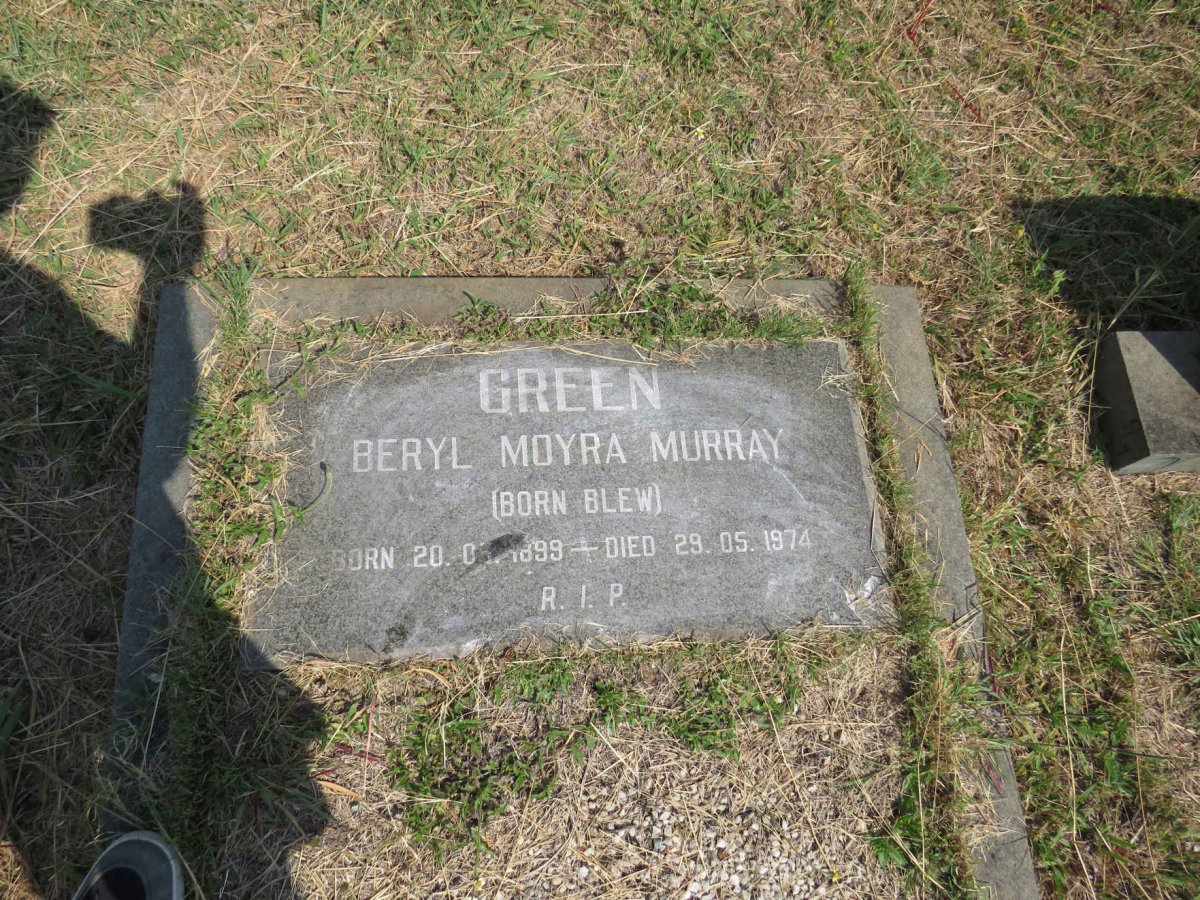 GREEN Beryl Moyra Murray nee BLEW 1899-1974