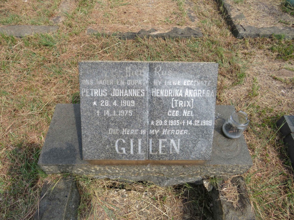 GILLEN Petrus Johannes 1909-1975 & Hendrika Andresa NEL 1905-1965
