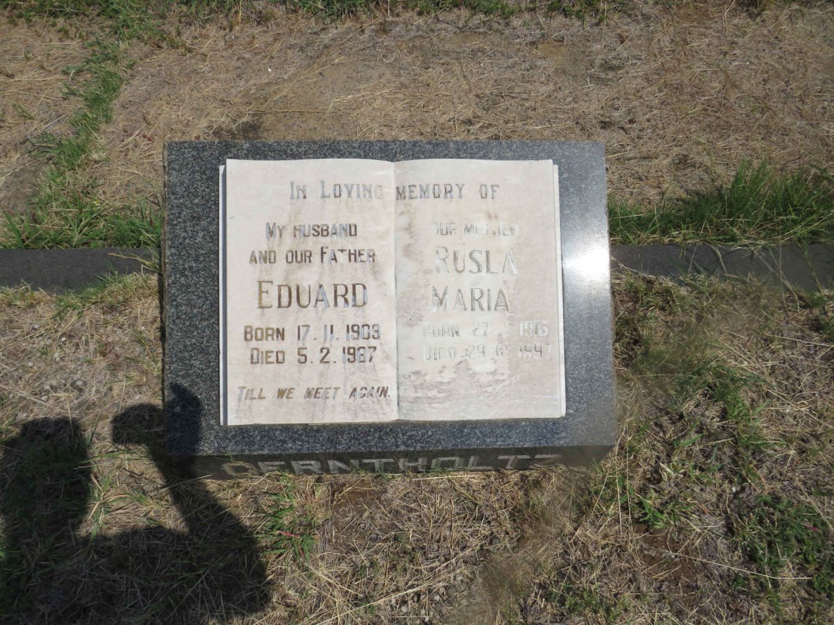 GERNTHOLTZ Eduard 1909-1967 & Rusla Maria 1916-1997 _2