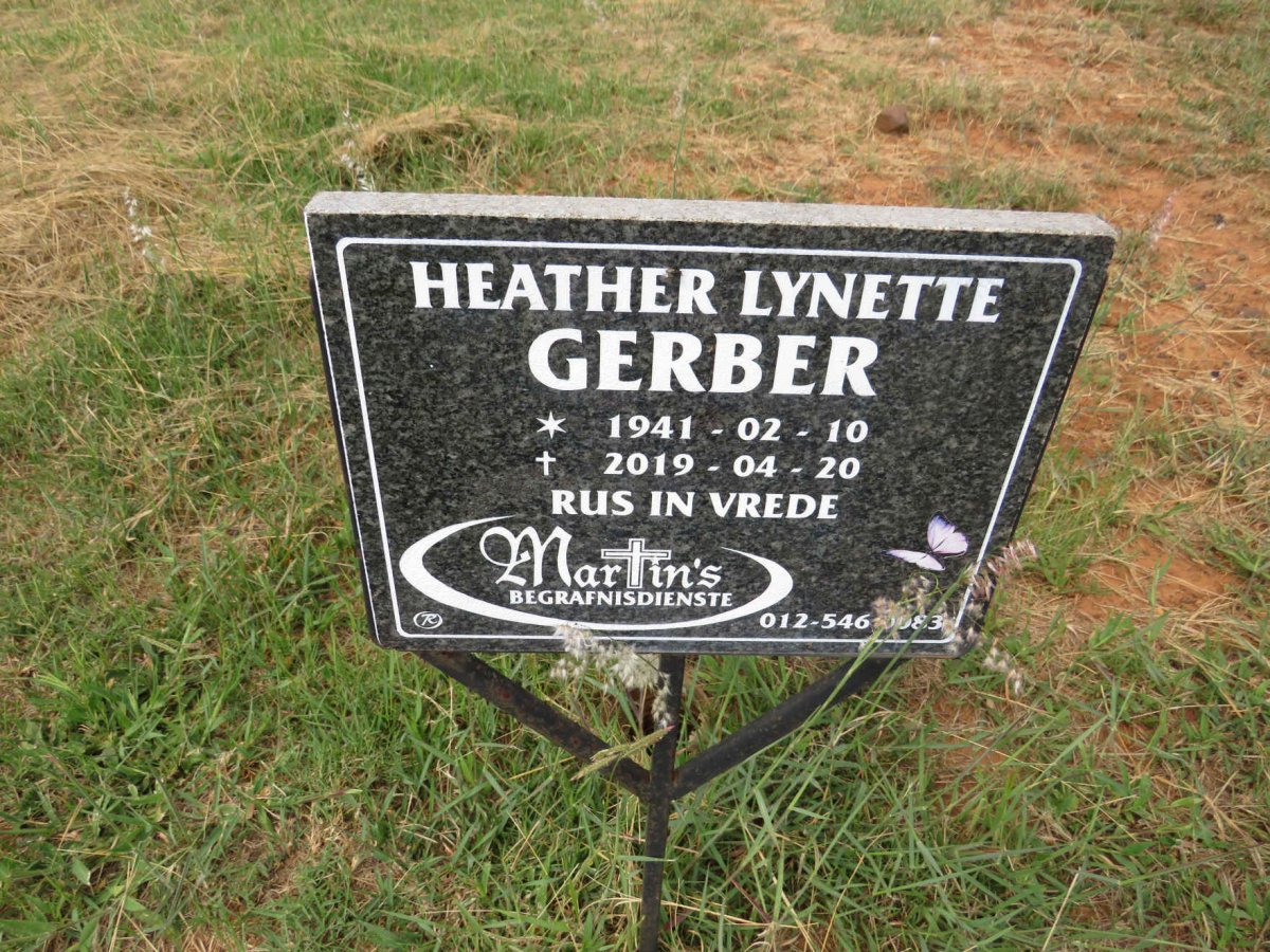 GERBER Heather Lynette 1941-2019