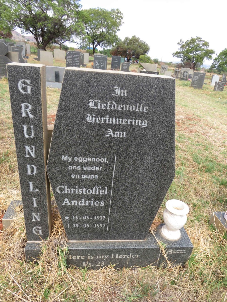 GRUNDLING Christoffel Andries 1937-1999