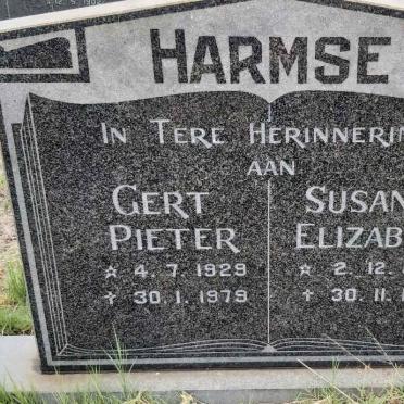 HARMSE Gert Pieter 1929-1979 & Susanna Elizabeth 1926-1976