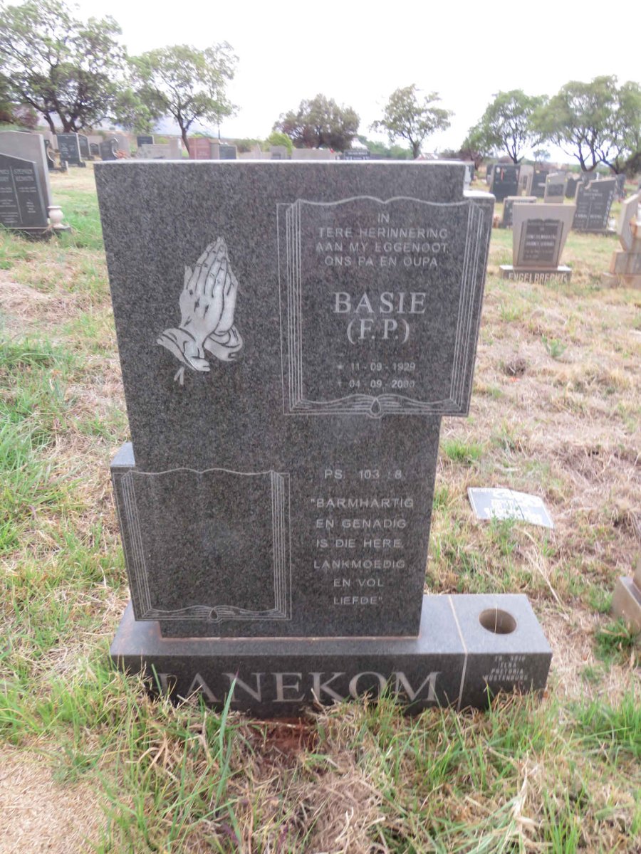 HANEKOM F.P. 1929-2000