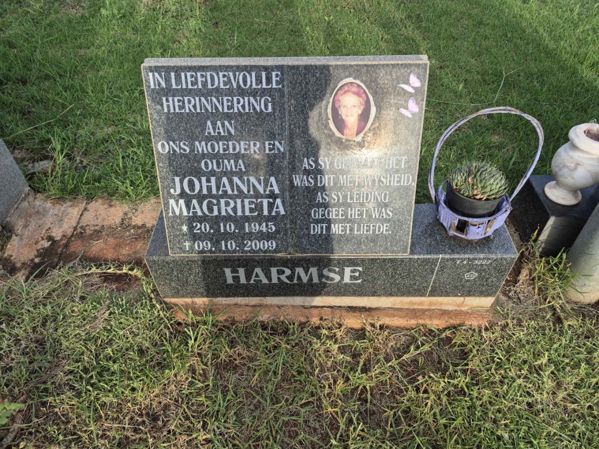 HARMSE Johanna Magrieta 1945-2009