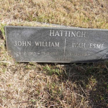 HATTINGH John William 1915-1981 & Ivah Esme 1919-
