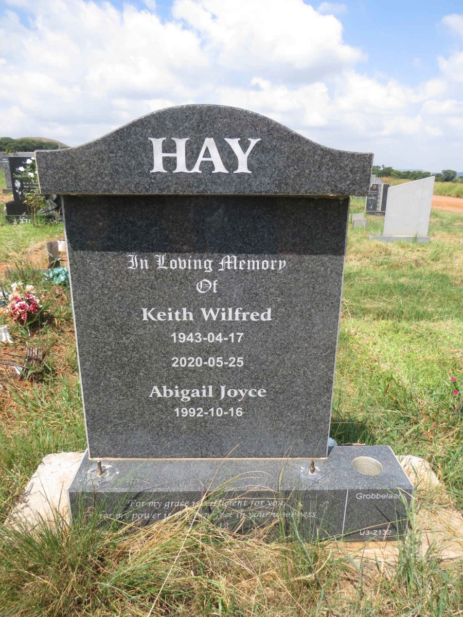 HAY Keith Wilfred 1943-2020 :: HAY Abigail Joyce 1992-