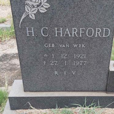 HARFORD H.C. nee VAN WYK 1921-1977