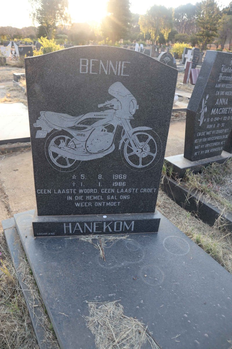 HANEKOM Bennie 1968-1986
