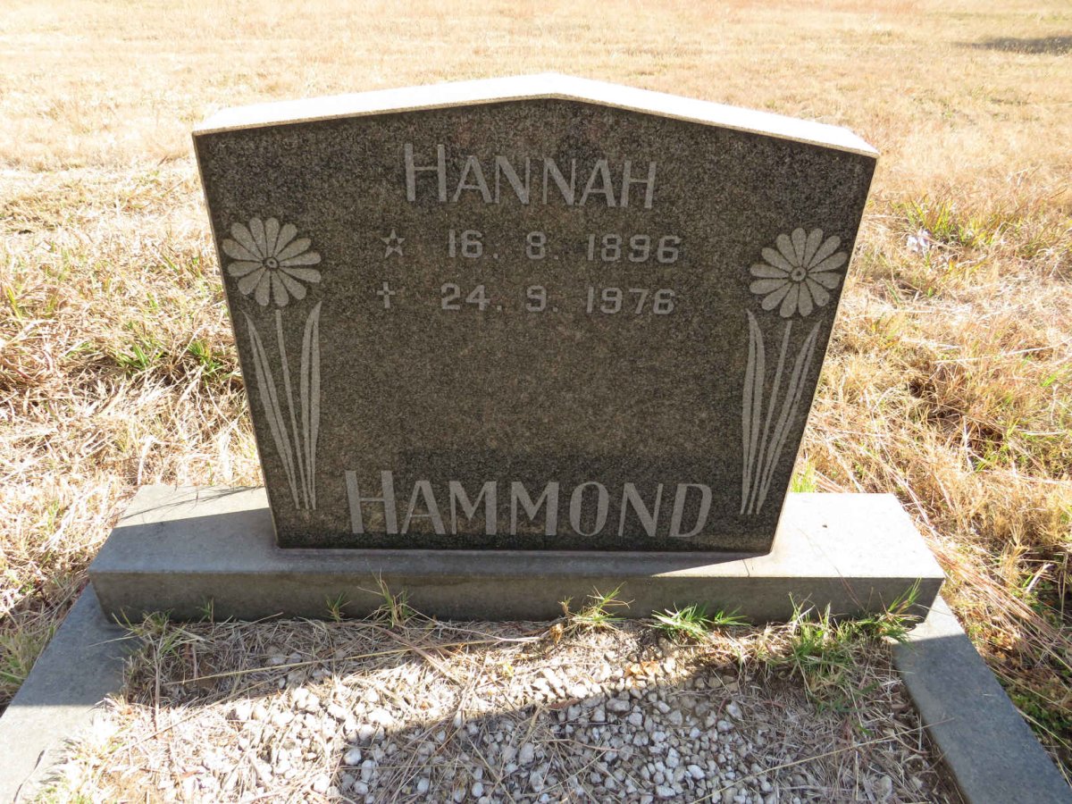 HAMMOND Hannah 1896-1976