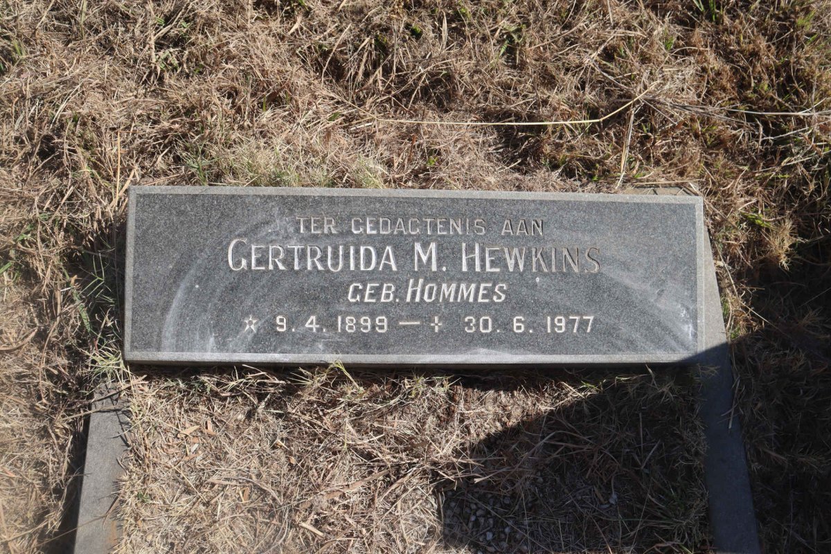 HEWKINS Gertruida M. nee HOMMES 1899-1977