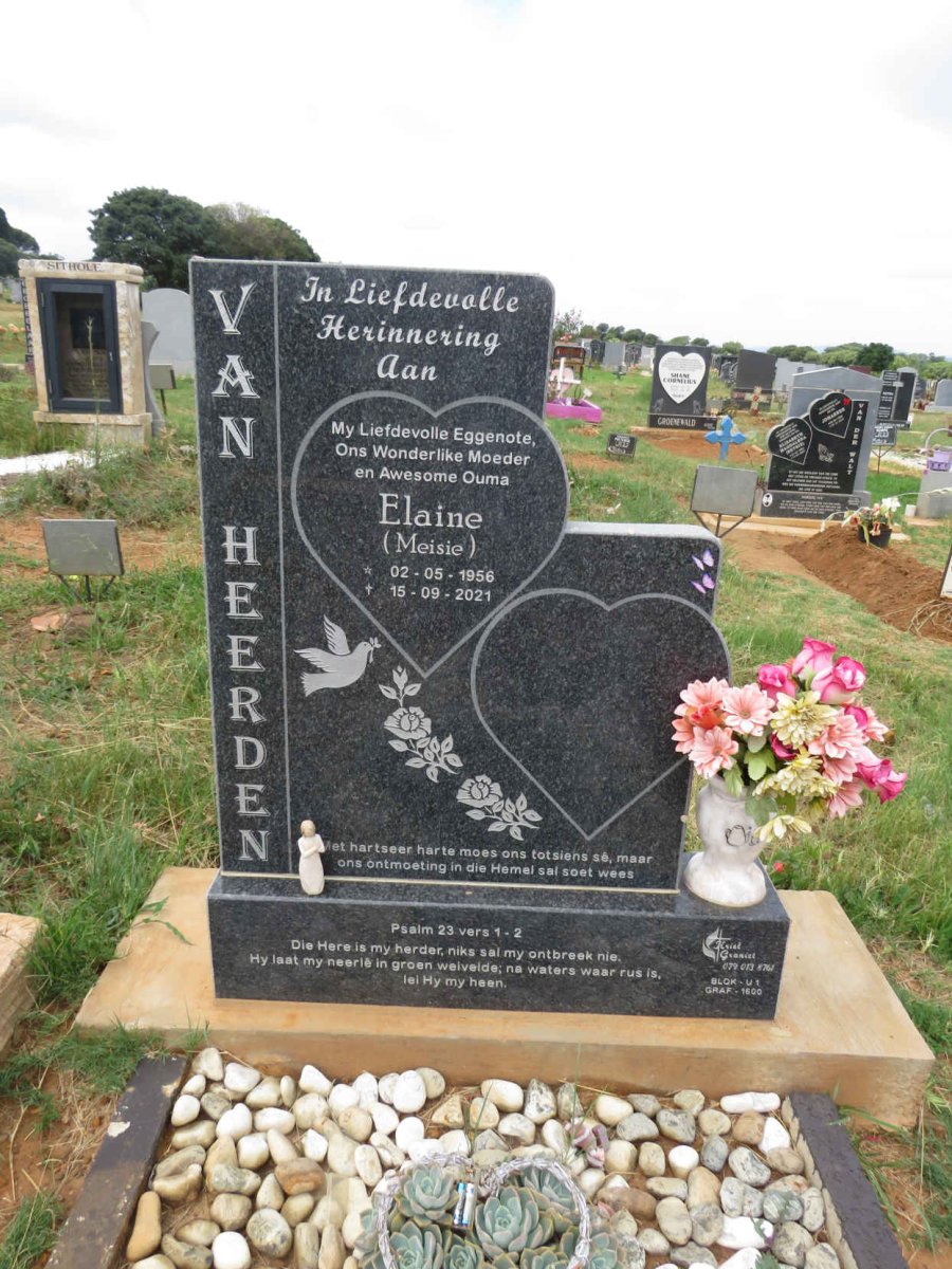 HEERDEN Elaine, van 1956-2021