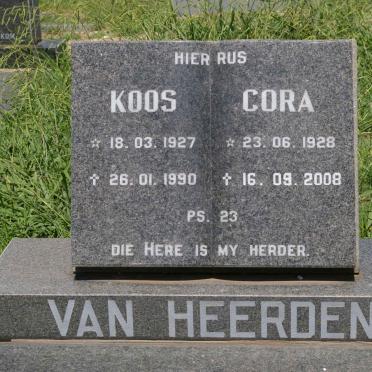 HEERDEN Koos, van 1927-1990 &amp; Cora 1928-2008