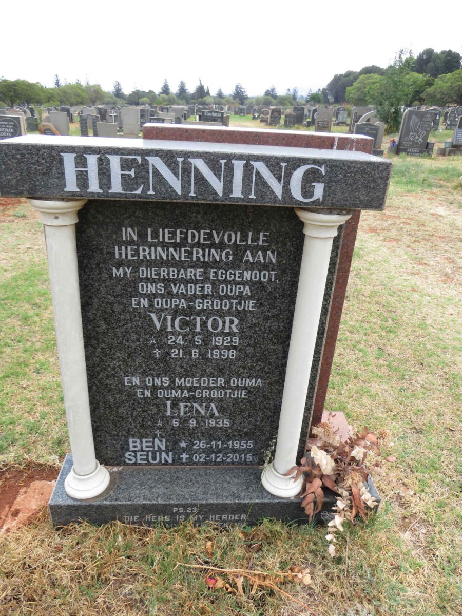 HENNING Victor 1929-1998 & Lena 1935- :: HENNING Ben 1955-2015