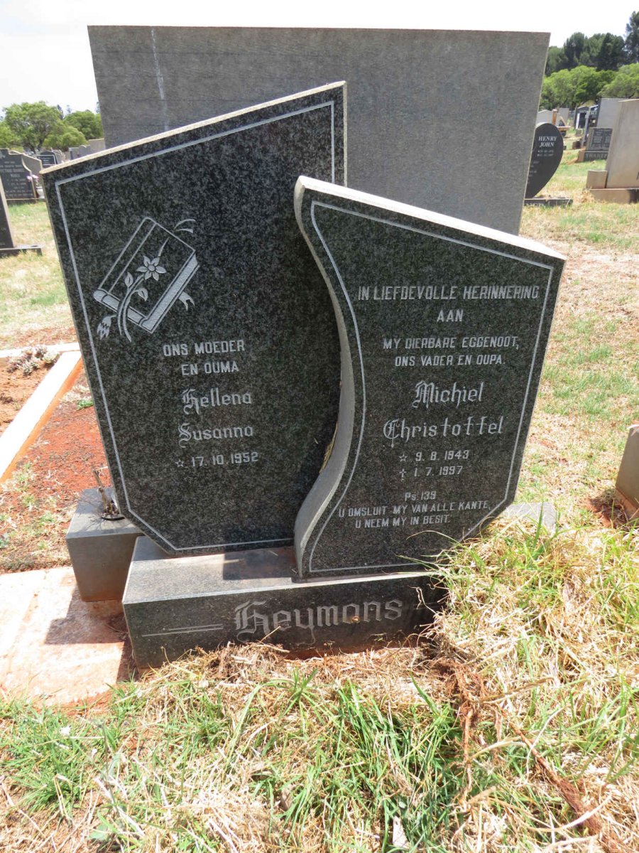 HEYMANS Michiel Christoffel 1943-1997 & Hellena Susanna 1952- 