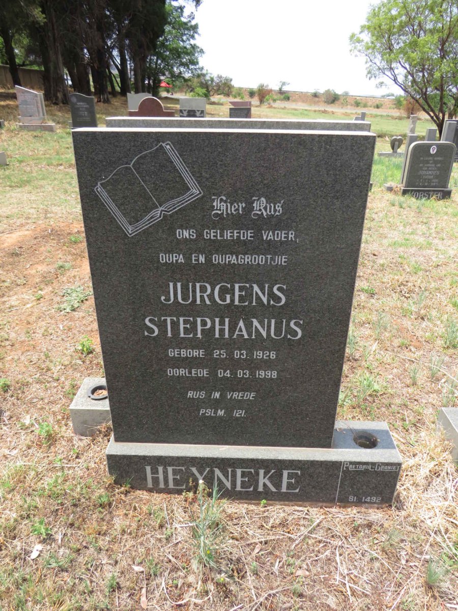 HEYNEKE Jurgens Stephanus 1926-1998