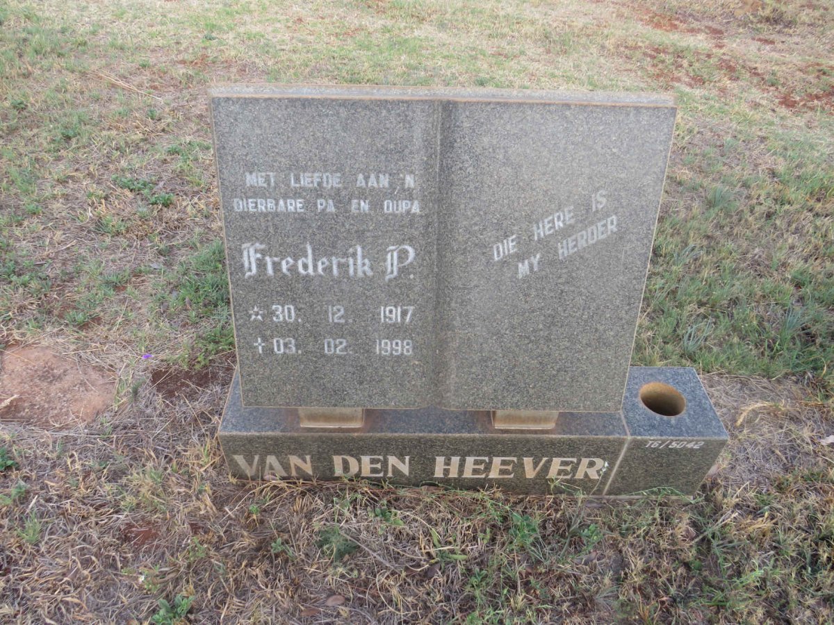HEEVER Frederik P., van den 1917-1998