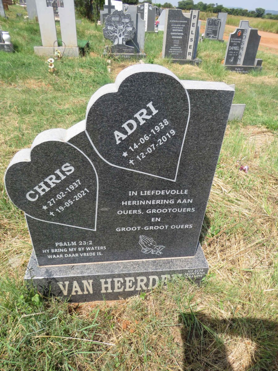 HEERDEN Chris, van 1937-2021 & Adri 1938-2019