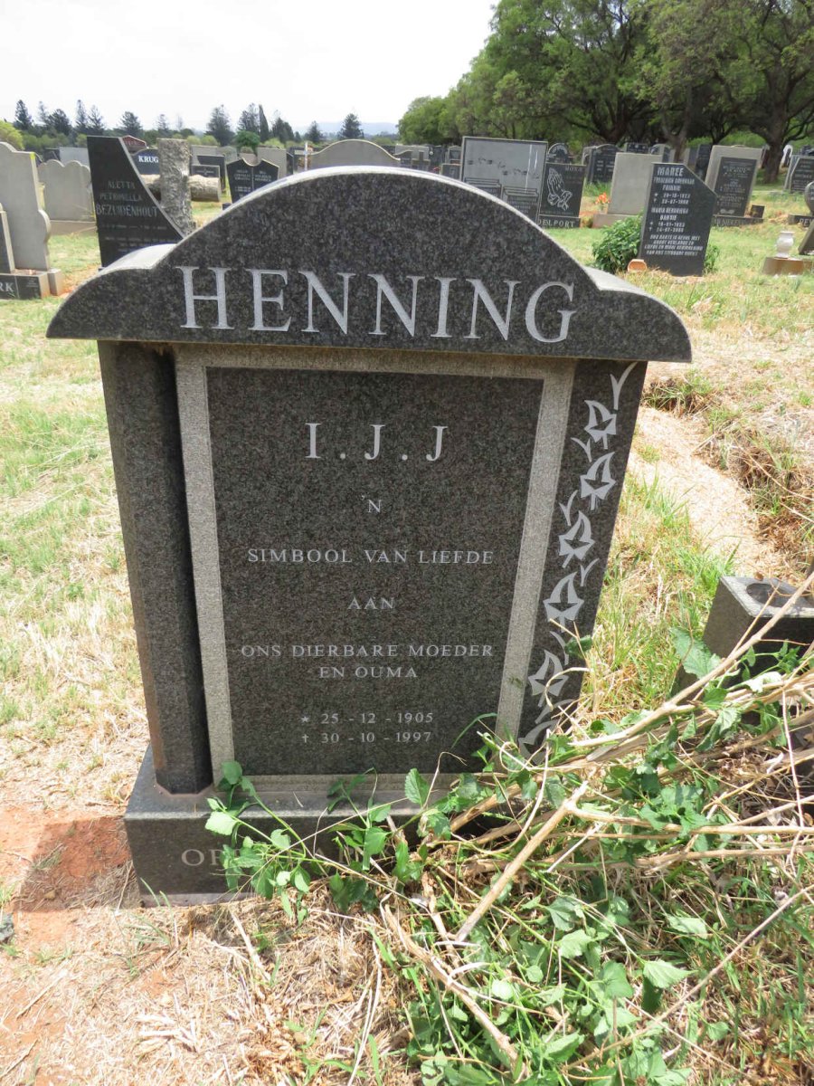 HENNING I.J.J. 1905-1997