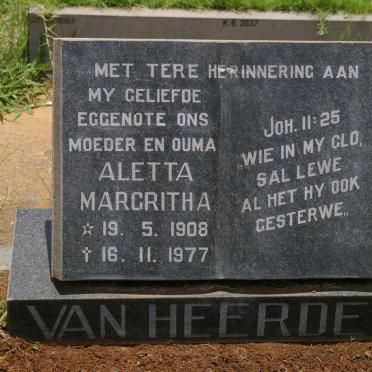 HEERDEN Aletta Magritha, van 1908 -1977