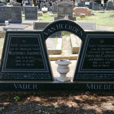 HEERDEN Marthinus Johannes, van 1874-1967 &amp; Francina Catharina ROSSOUW 1891-1965