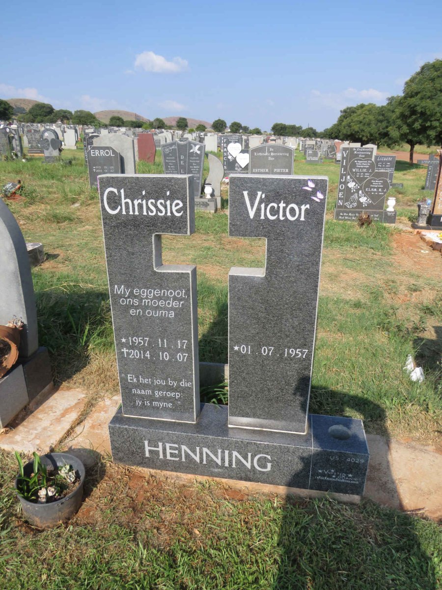 HENNING Victor 1957- & Chrissie 1957-2014