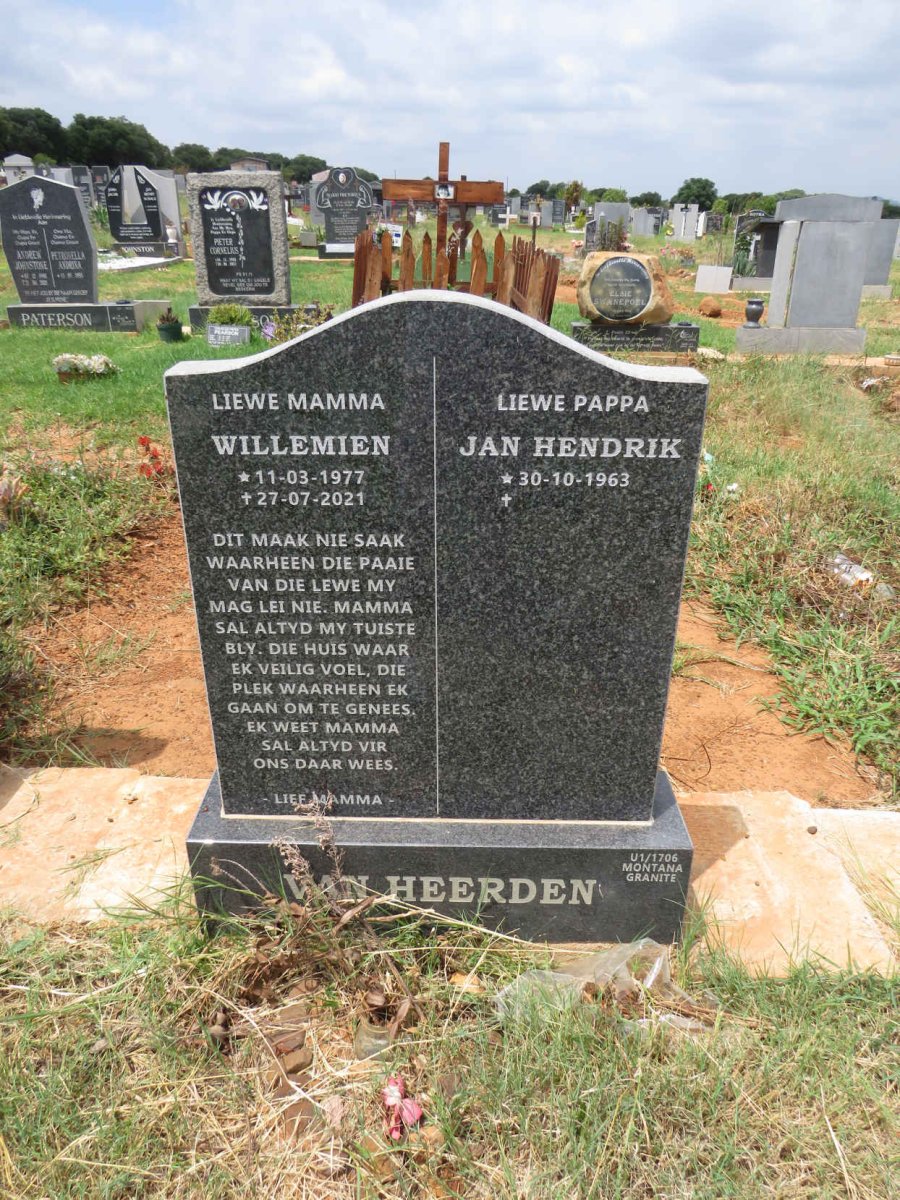 HEERDEN Jan Hendrik, van 1963- & Willemien 1977-2021