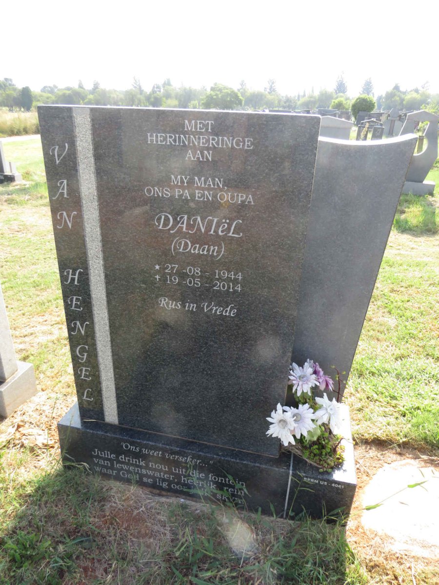 HENGEL Daniel, van 1944-2014