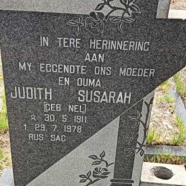 HISCOCK Judith Susarah nee NEL 1911-1978