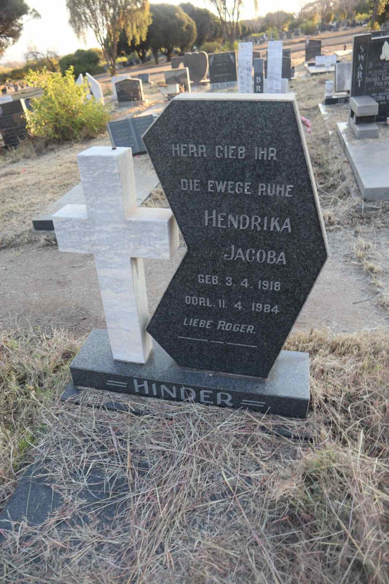 HINDER Hendrika Jacoba 1918-1984