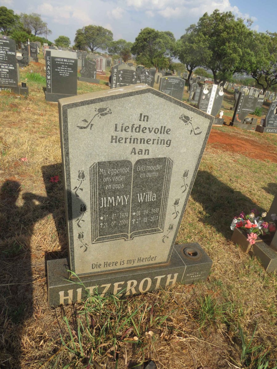HITZEROTH Jimmy 1924-2004 & Willa 1930-2017