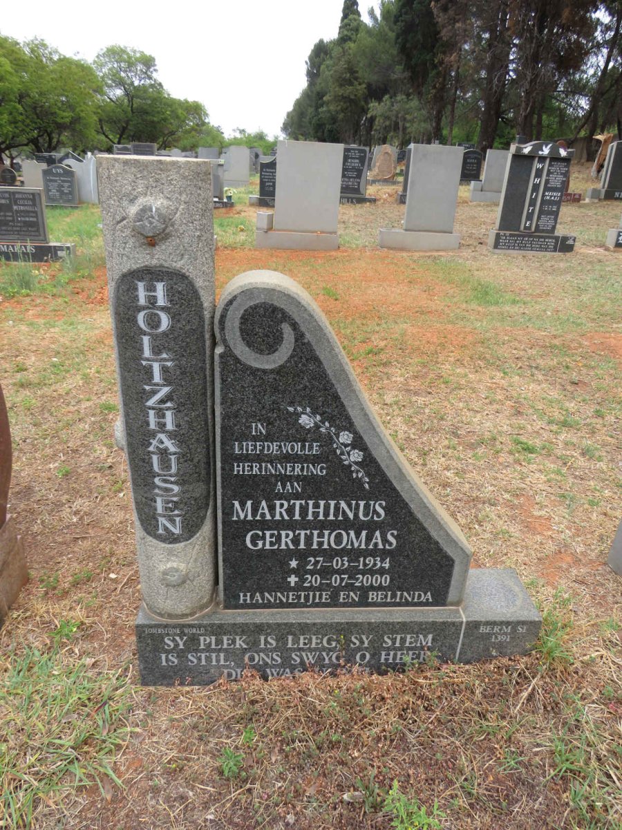 HOLTZHAUSEN Marthinus Gerthomas 1934-2000