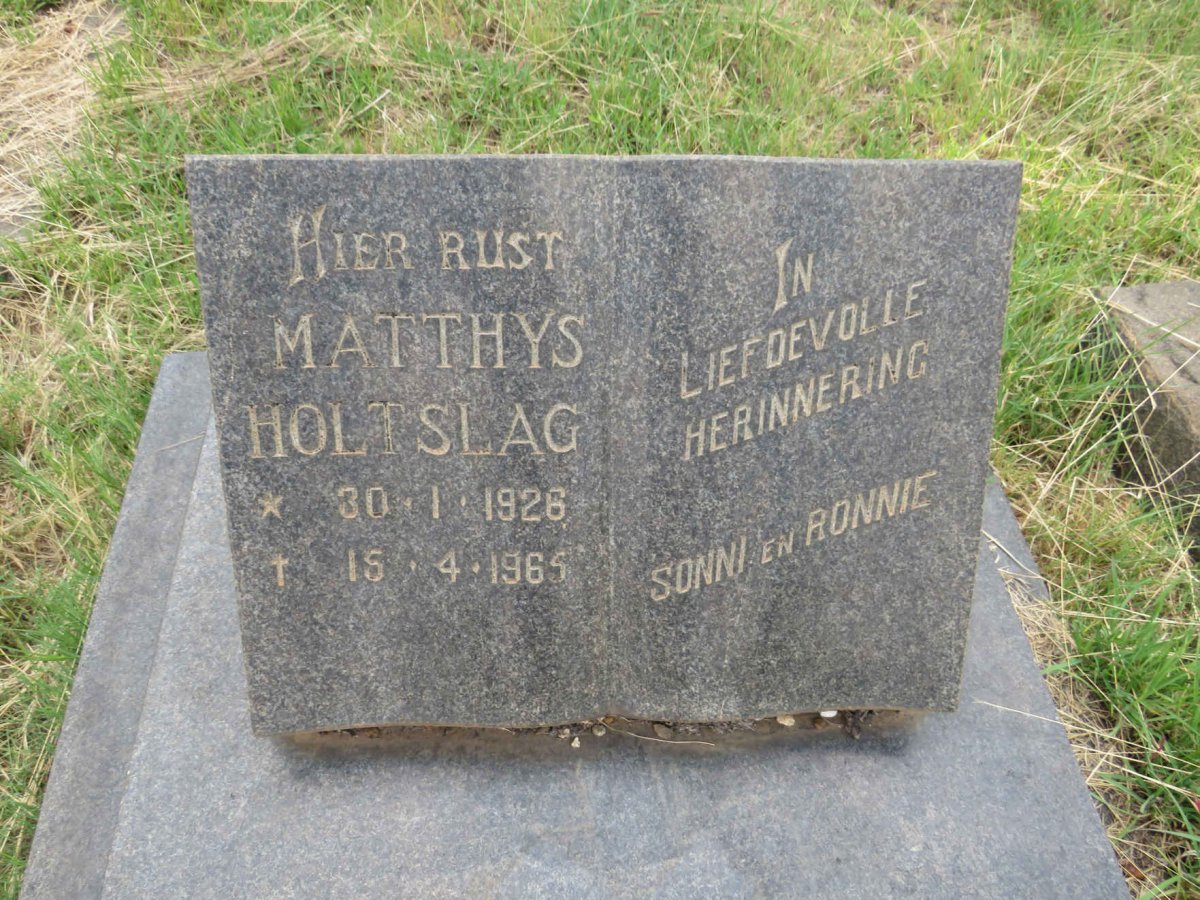 HOLTSLAG Matthys 1926-1965