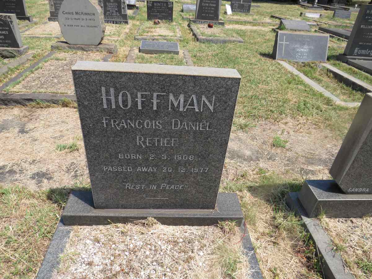 HOFFMAN Francois Daniel Retief  1908-1977