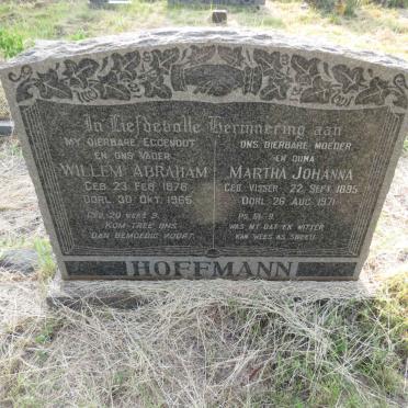 HOFFMANN Willem Abraham 1876-1965 & Martha Johanna VISSER 1895-1971