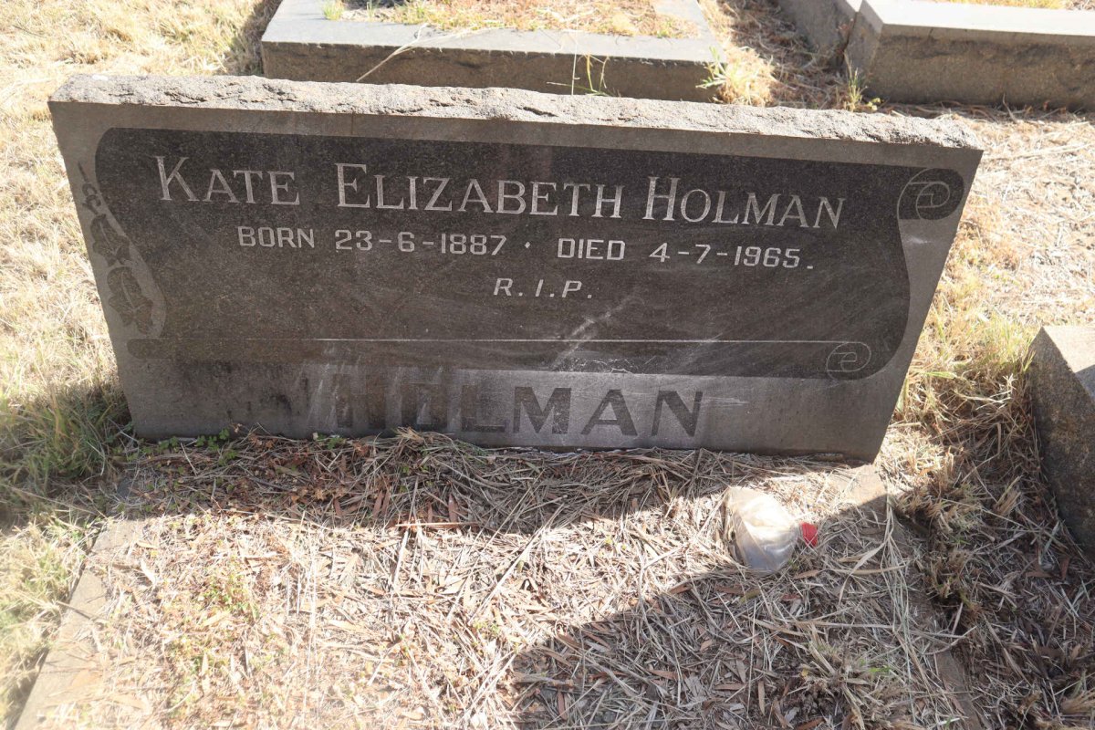 HOLMAN Kate Elizabeth 1887-1965
