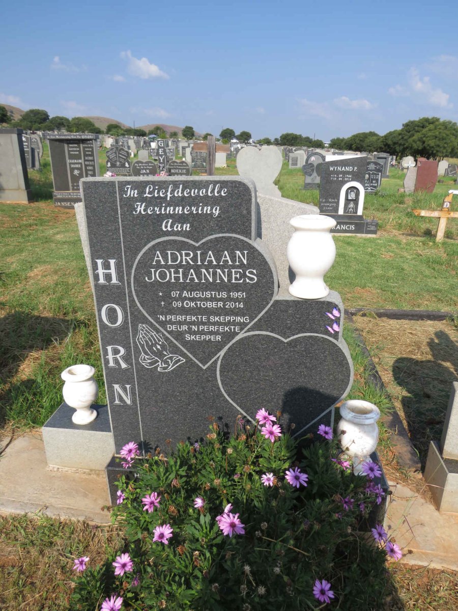 HORN Adriaan Johannes 1951-2014