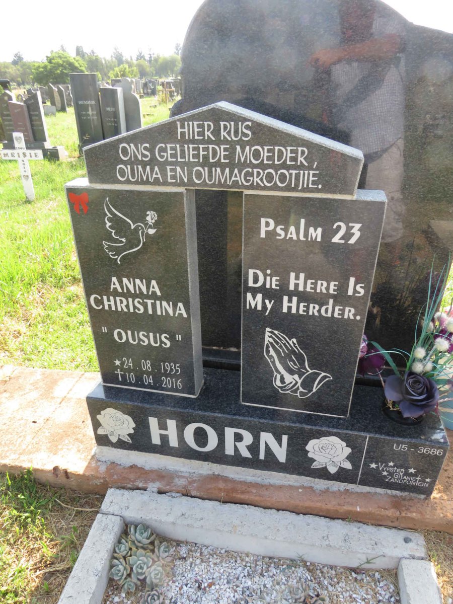 HORN Anna Christina 1935-2016