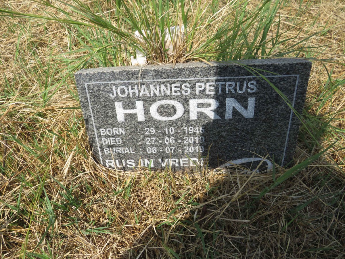 HORN Johannes Petrus 1946-2019