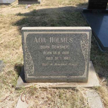 HOLMES Ada nee BEWSHER 1906-1967