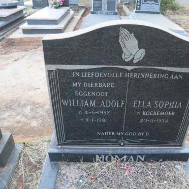 HOMAN William Adolf 1932-1981 & Ella Sophia KOEKEMOER 1934- 