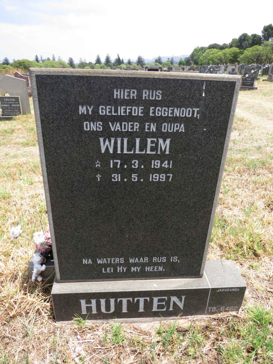 HUTTEN Willem 1941-1997