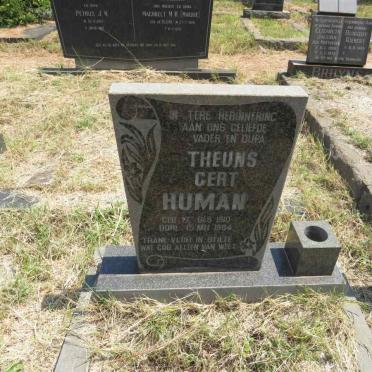 HUMAN Theuns Gert 1910-1984