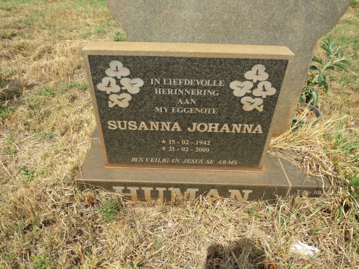 HUMAN Susanna Johanna 1942-2000