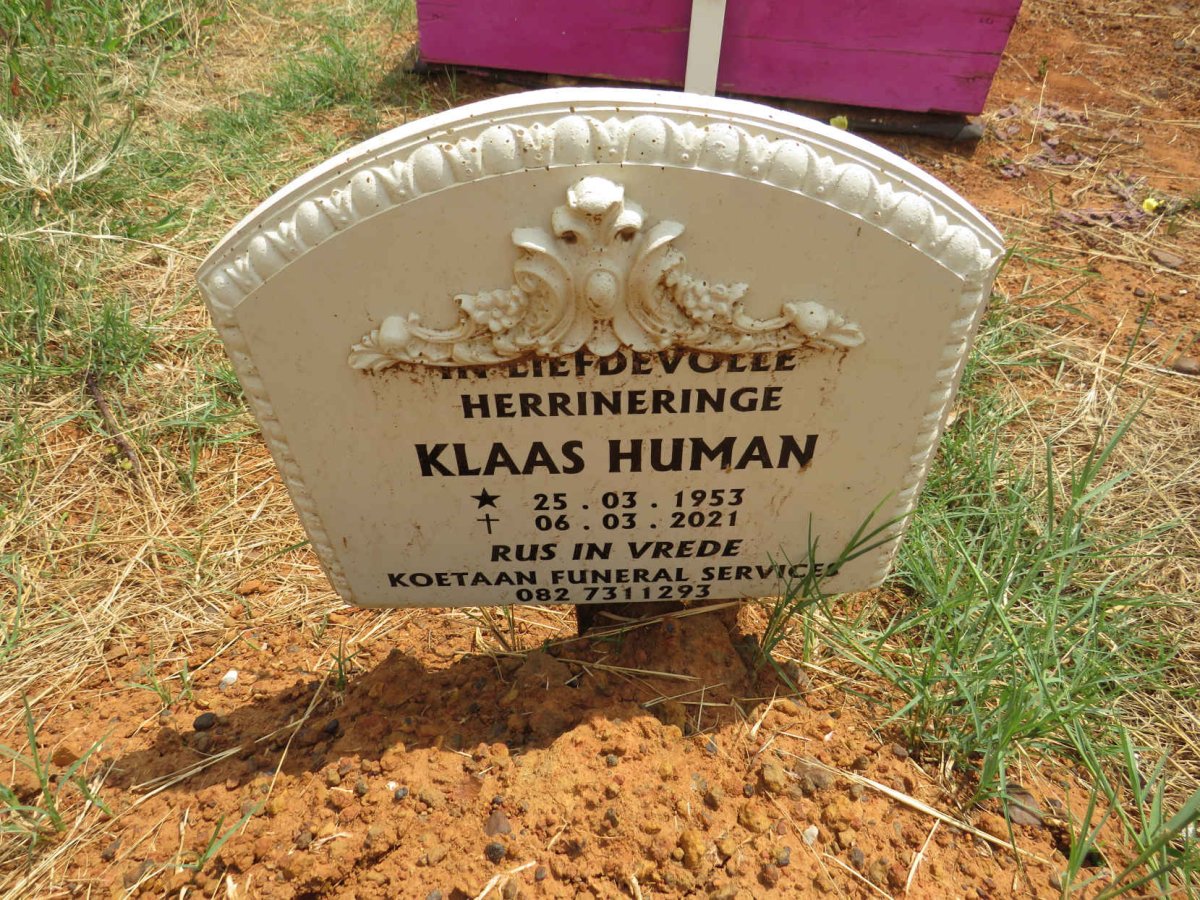 HUMAN Klaas 1953-2021