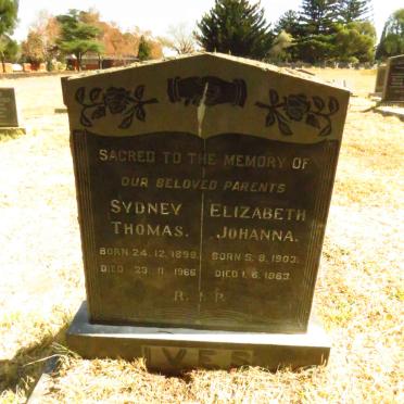 IVES Sydney Thomas 1898-1966 & Elizabeth Johanna 1903-1963