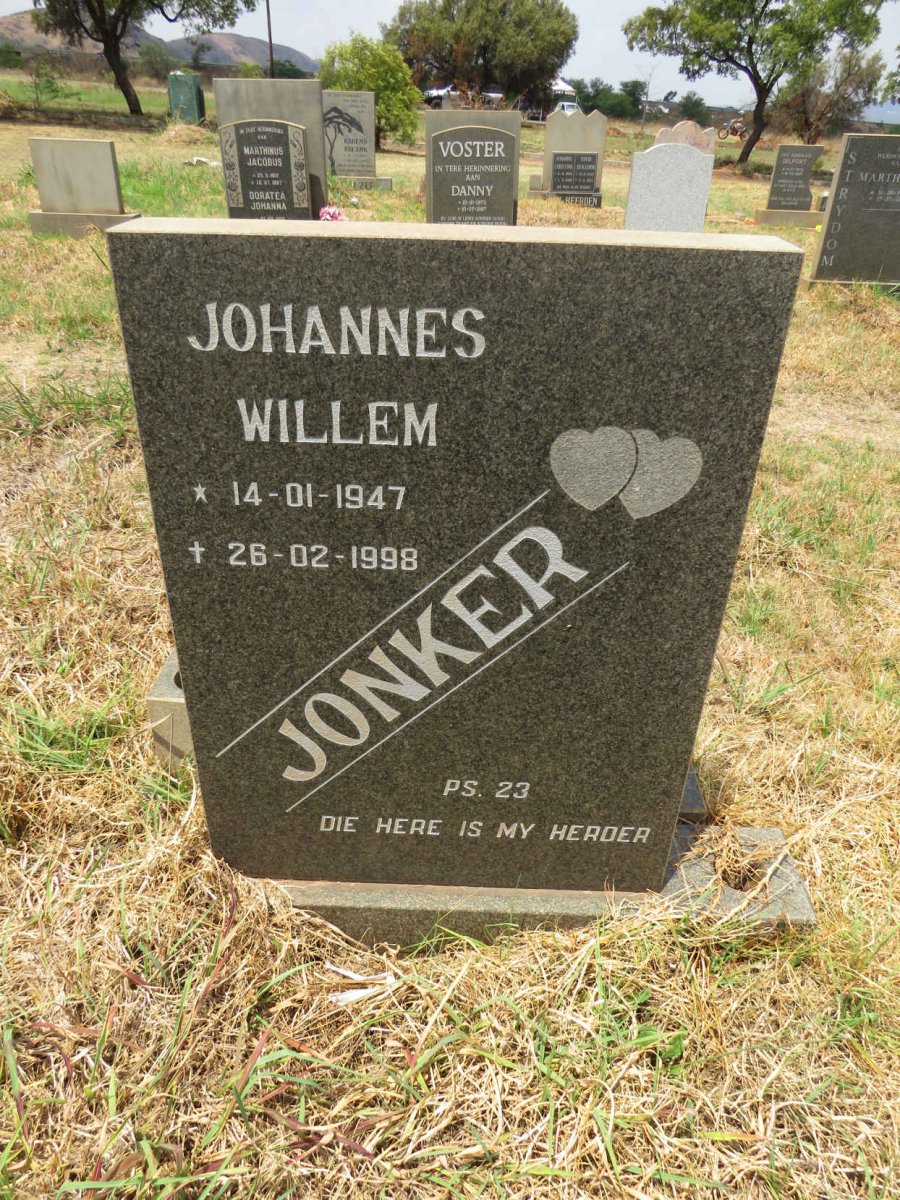 JONKER Johannes Willem 1947-1998