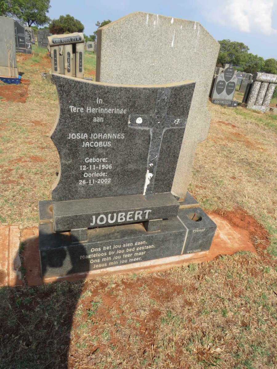 JOUBERT Josia Johannes Jacobus 1906-2002