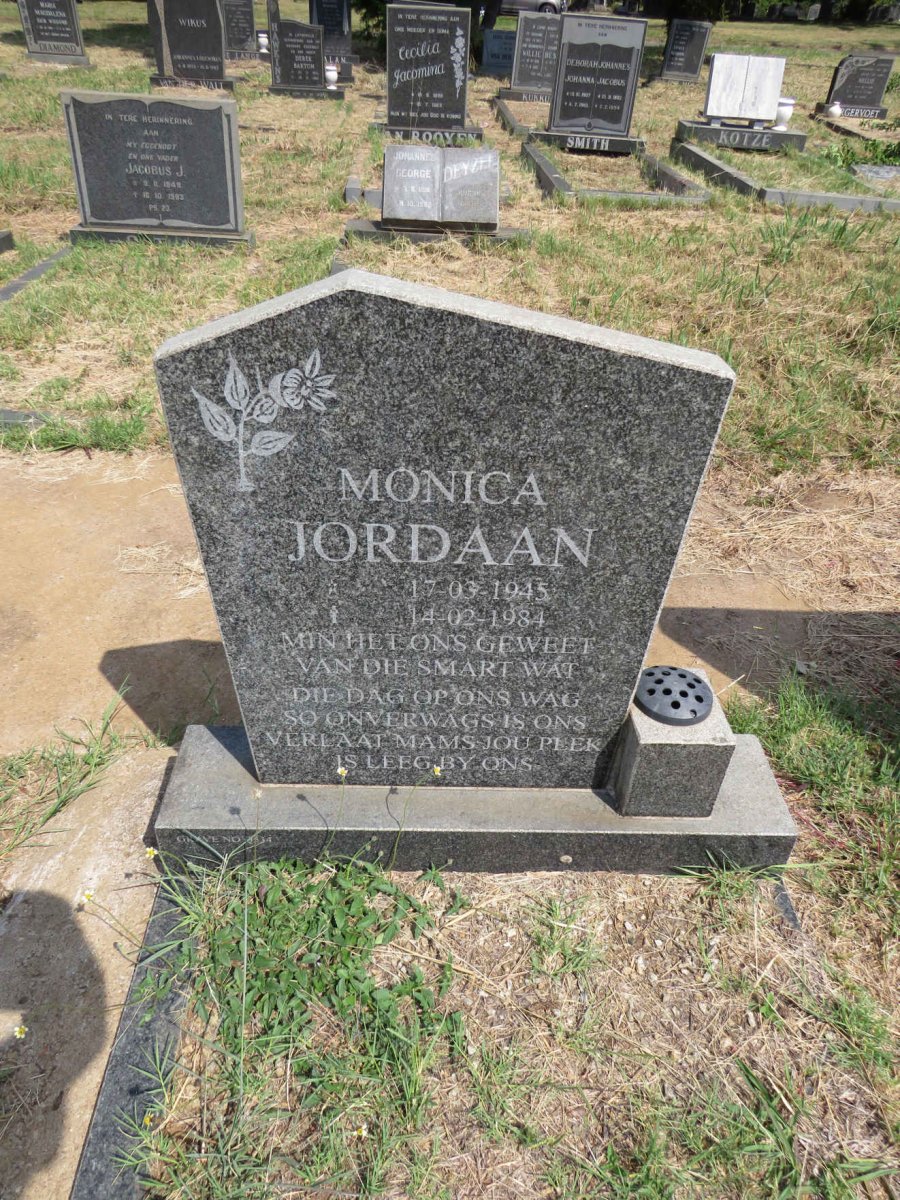 JORDAAN Monica 1945-1984