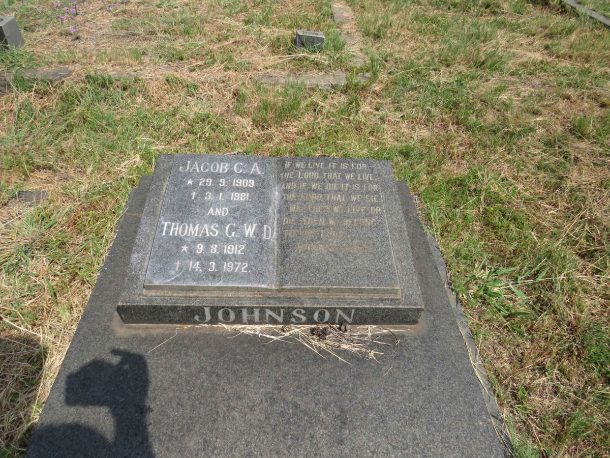 JOHNSON Jacob C.A. 1909-1981 :: JOHNSON Thomas G.W.D. 1912-1972
